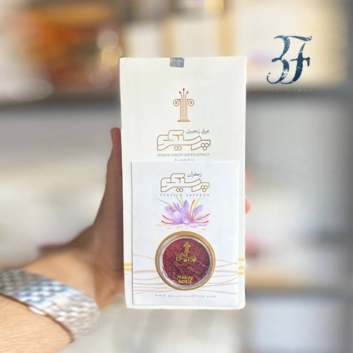 عرق زنجبیل سنگین 480 سی سی هدیه زعفران 2 عرق زنجبیل سنگین 480 سی سی هدیه زعفران - تصویر 2